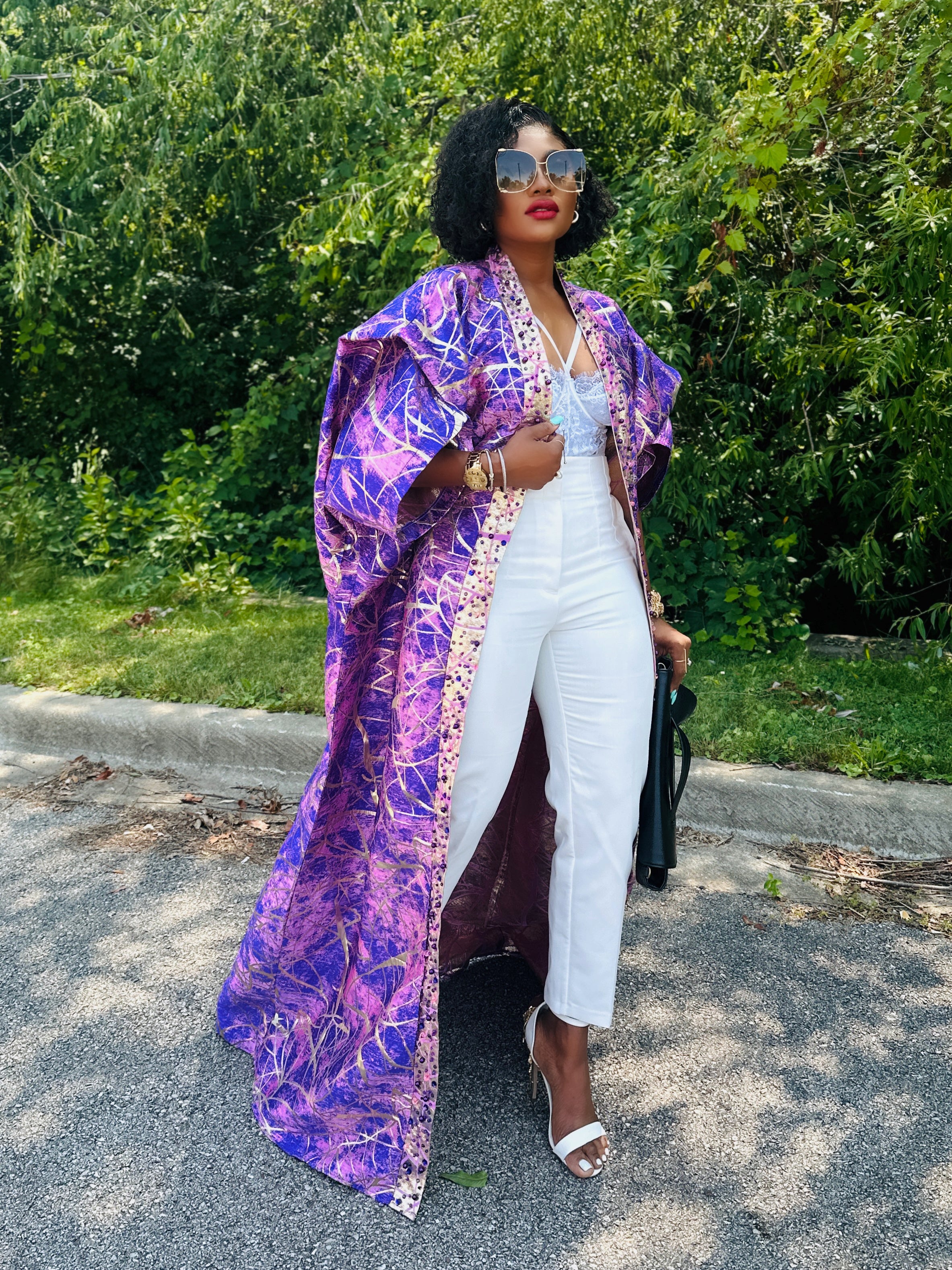 Ayana-Kimono - Purple and Gold