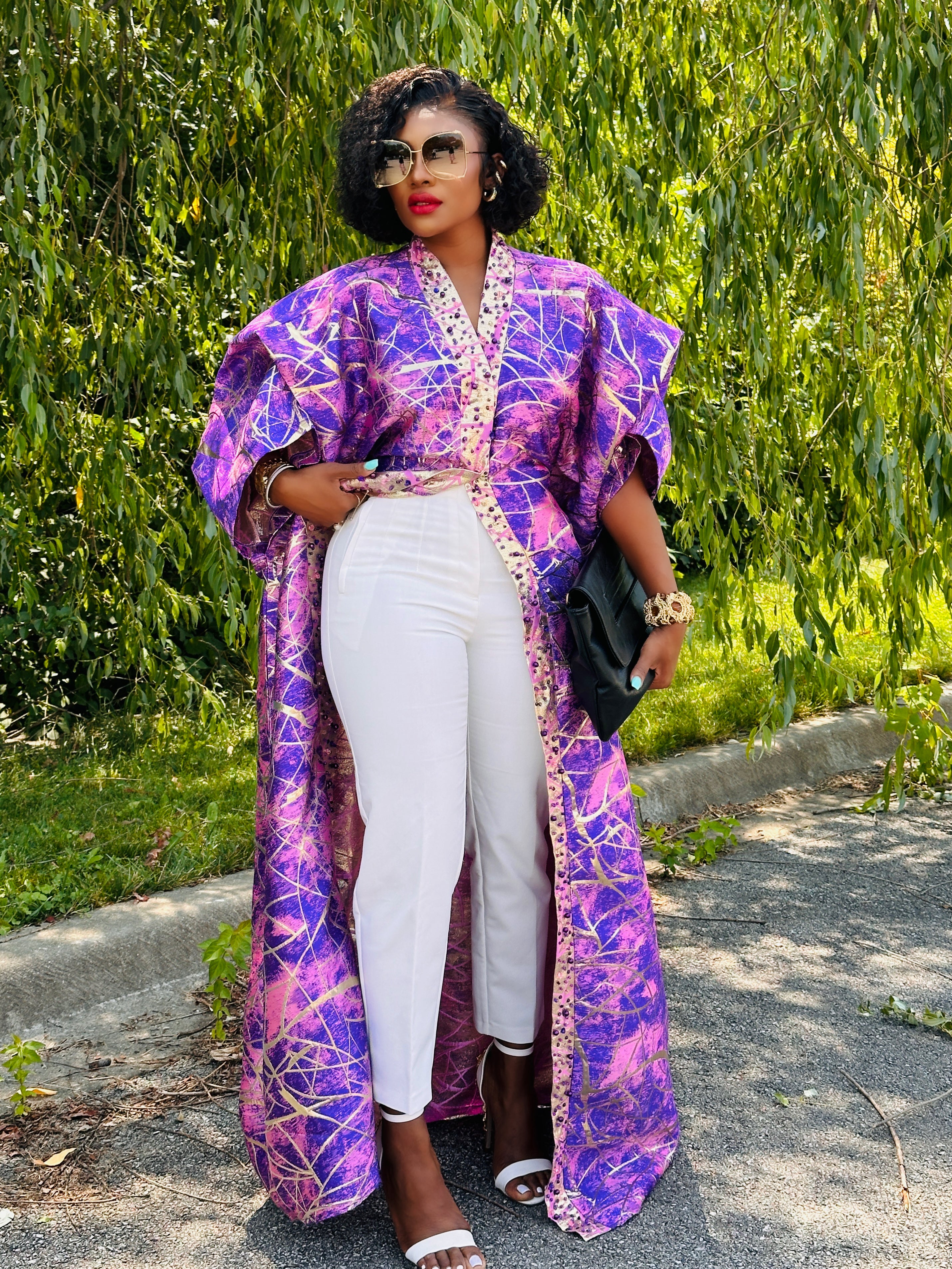 Ayana-Kimono - Purple and Gold