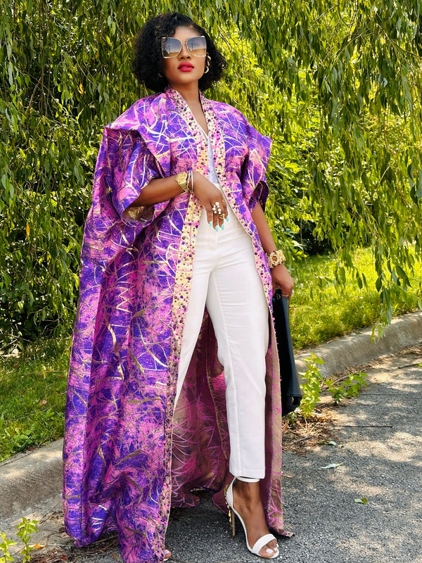 Ayana-Kimono - Purple and Gold