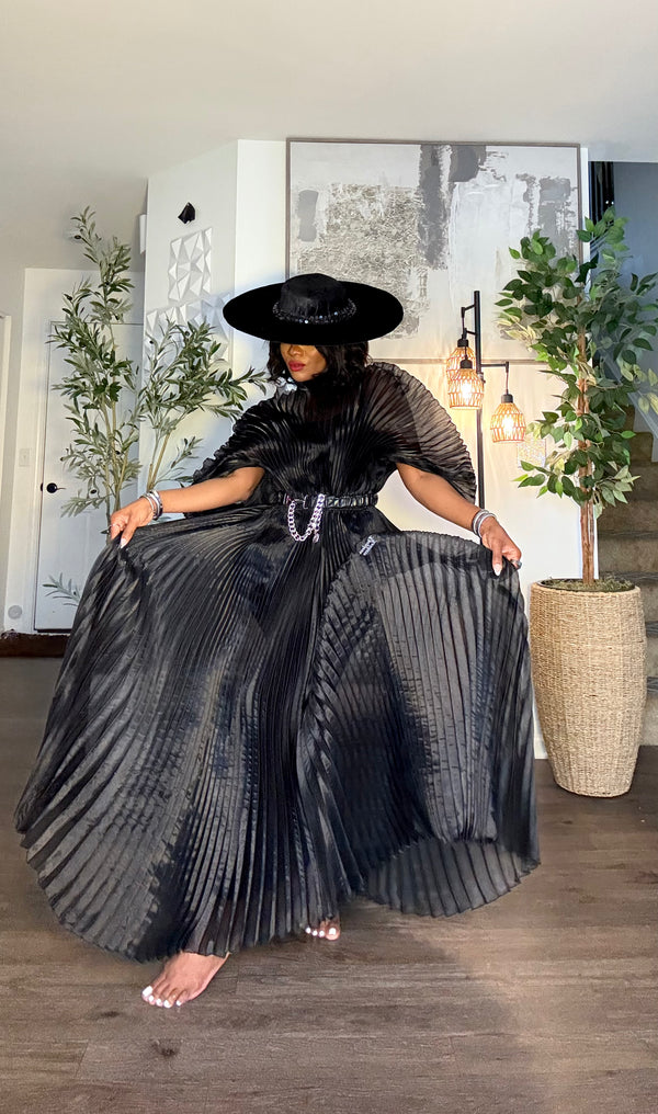 KKC-Kayla Lux Pleated long Dress