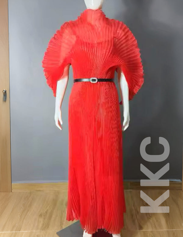 KKC-Kayla Lux Pleated long Dress