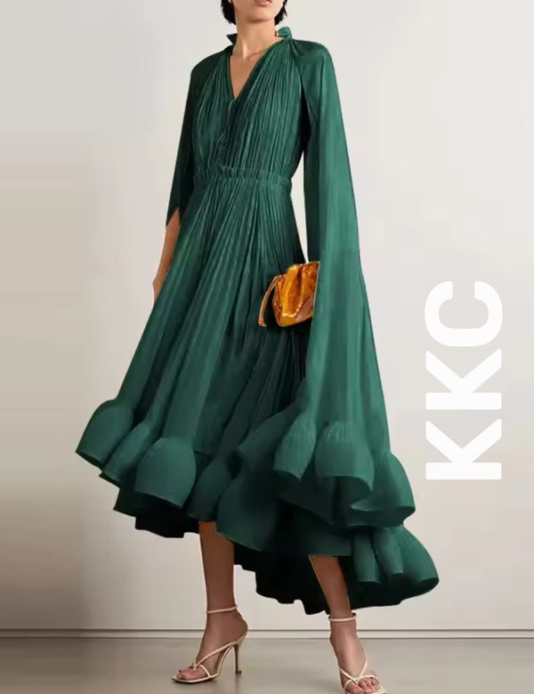 KKC-Ruth Pleated Elegant Dress