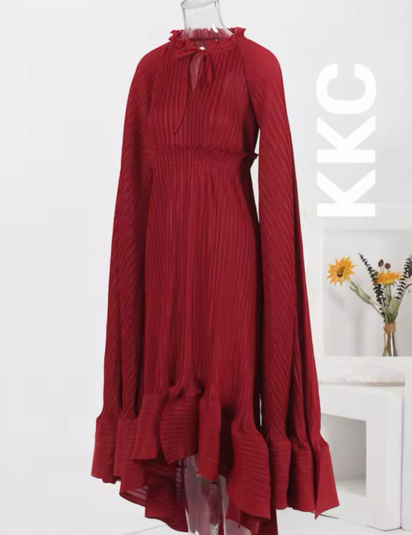 KKC-Ruth Pleated Elegant Dress